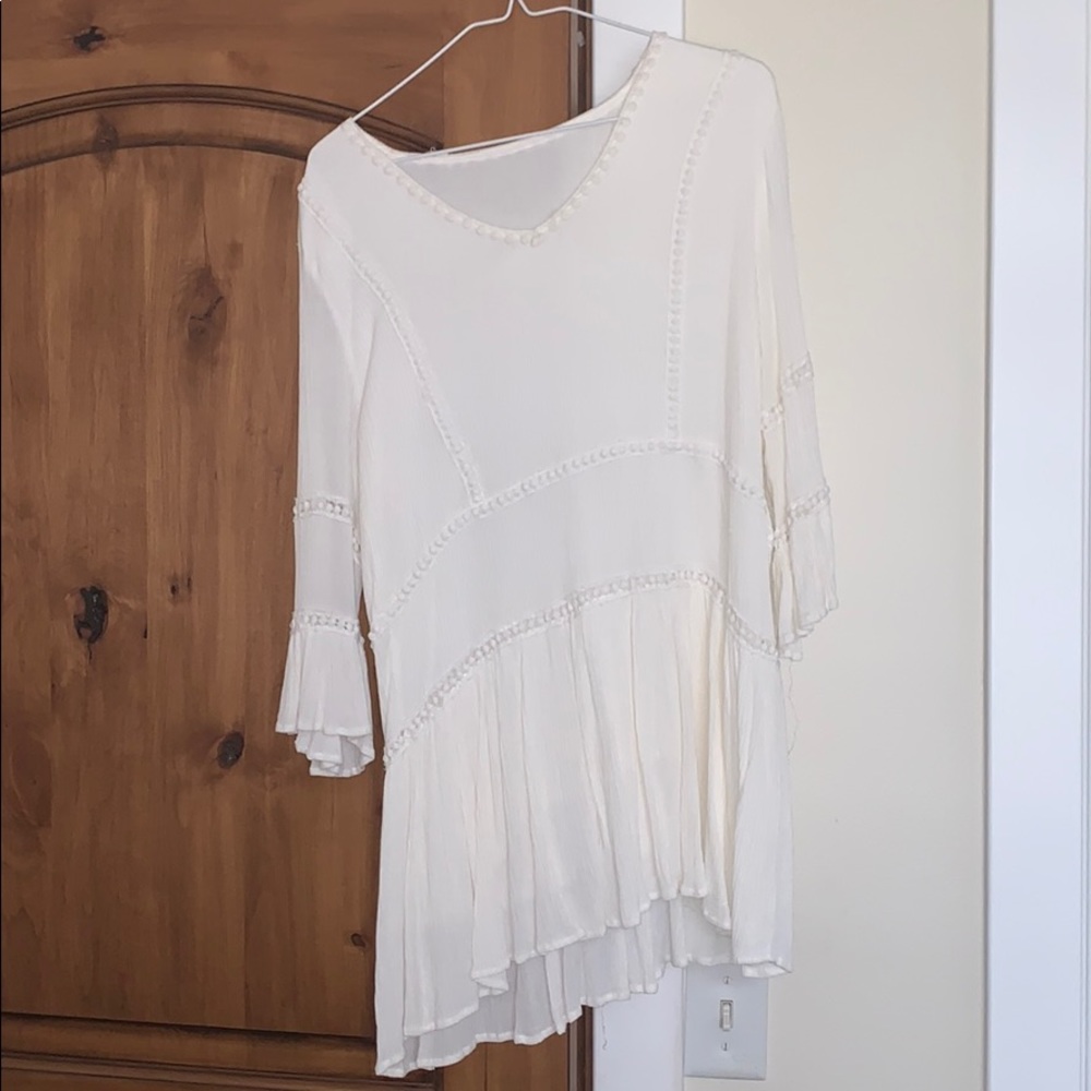 White midi dress